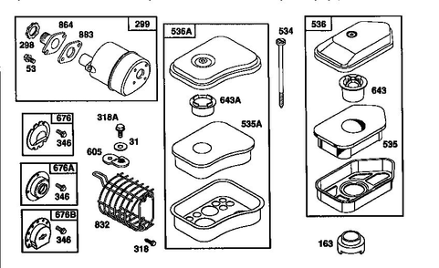 Diagram 5 Diagram and Parts List for 90100-90199 0130 Briggs and Stratton Engine